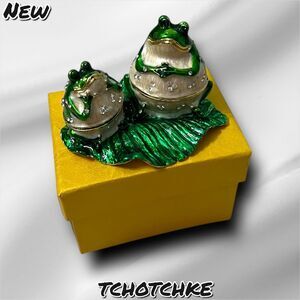 New NIB Vintage Double Frog Trinket Box Collectible – Tchotchke in Gift Box
